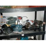 A 650w planer, a Black and Decker K186 sander, Clarke circular saw and a 500w hammer drill.