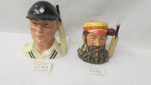 2 Royal Doulton character jugs - The Hampshire Cricketer D6739 2830/5000 and w. g.