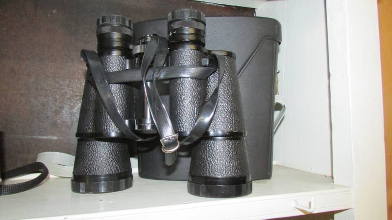 3 cased pairs of binoculars and one pair without case including Zenith, Sunderland etc. - Image 2 of 5