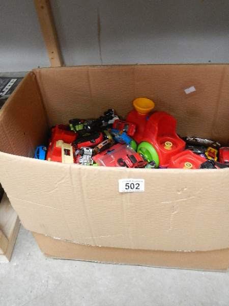 A large box of toy cars. - Image 2 of 6