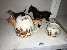 Horse & Hound related, including Border Fine Arts & Fox hunting teapot etc.