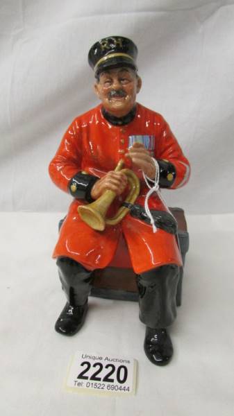 A Royal Doulton figure 'Past Glory', HN2484 (chip to rim of bugle).