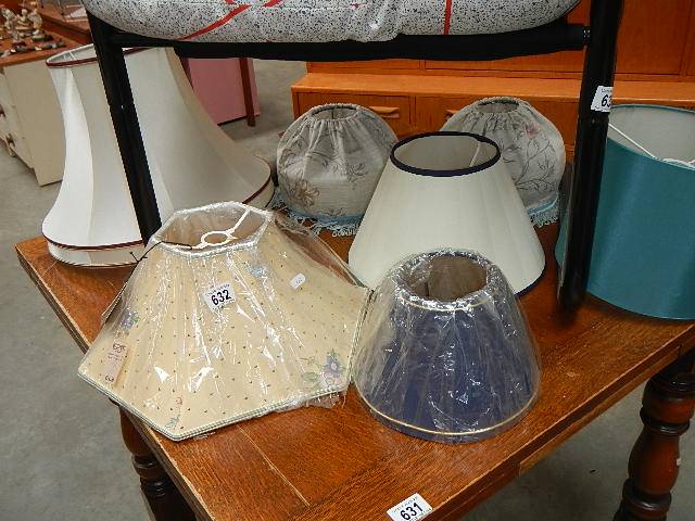 A quantity of lamp shades including new.