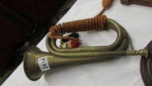 A brass bugle.