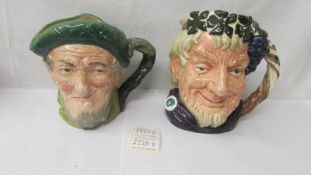 2 Royal Doulton character jugs - Auld Mac D5823 and BAcchus D6499,