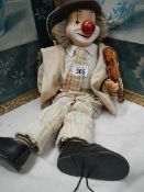 A vintage clown puppet.