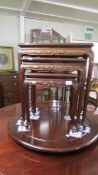 A nest of 3 superb quality carved Chinese tables.