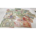 A good collection of world bank notes.