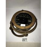 A brass Sestrel gimbal ship's compass by Henry Browne & Son, London.