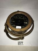 A brass Sestrel gimbal ship's compass by Henry Browne & Son, London.