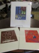 Collection of 3 lithographic prints Pablo Picasso (1881-1973) plate signed Exposition Vallauris