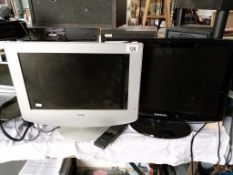 A Sony monitor & a Samsung 19" TV (working)