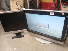 A Bush 22" HD TV/DVD and a good monitor