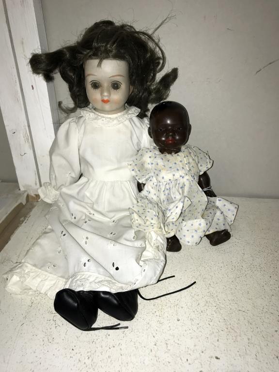 A black Heubach Kopplesdorf doll & 1 other (A/F)