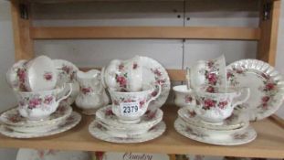 A 20 piece Royal Albert Lavender Rose pattern tea set.