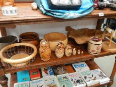 A mixed lot of wooden items.