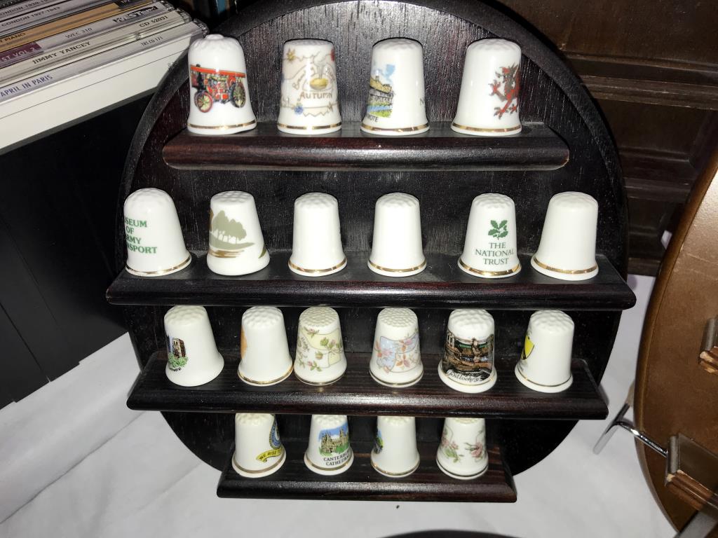 A large collection of thimbles & thimble display stands etc. - Image 8 of 9