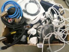 A box of quality computer leads, power supplies,