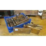 14 vintage carpenters moulding planes including Shepley, Moseley, Moss, Buck, Firse & Davis-Smith.