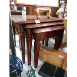 A good nest of 3 mahogany tables.