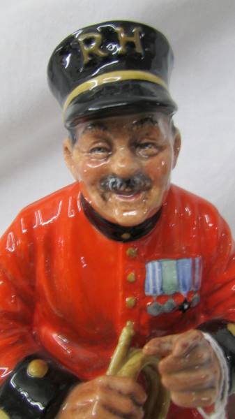 A Royal Doulton figure 'Past Glory', HN2484 (chip to rim of bugle). - Image 2 of 4