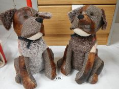 Two good quality fabric dog door stops.