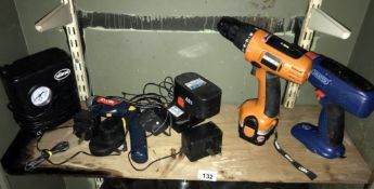 A good collection of power tools & tyre pump