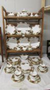 Approximately 50 pieces of Royal Albert Old Country Roses tea and dinner ware.