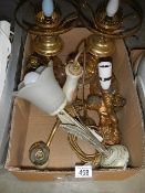 A box of light fittings.