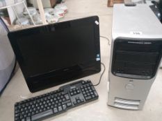 A Dell Dimension E520 with monitor and keyboard (working)