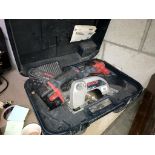 A Bosch AL2450DV 24v circular saw with 2 batteries/charger, tested and working.