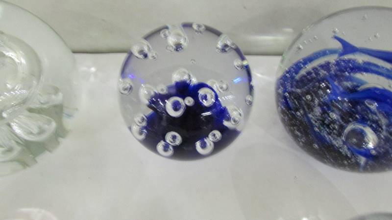 Six glass paperweights including millifiori. - Image 3 of 7