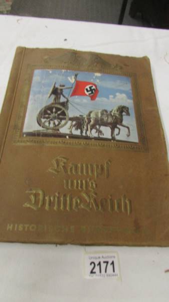 A Nazi era 'Kampf Um's Dritte Reich' collector's card album.