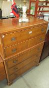 A vintage Lebus Furniture five drawer chest, 85 x 47 x 115 cm high.