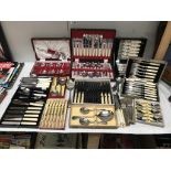 A good selection of boxed cutlery & others