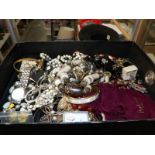 A box of costume jewellery.