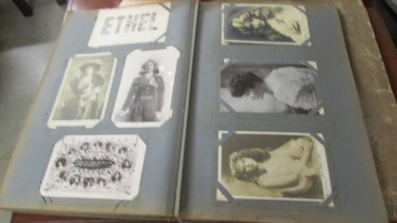 Two albums of vintage postcards (approximately 220). - Image 7 of 17