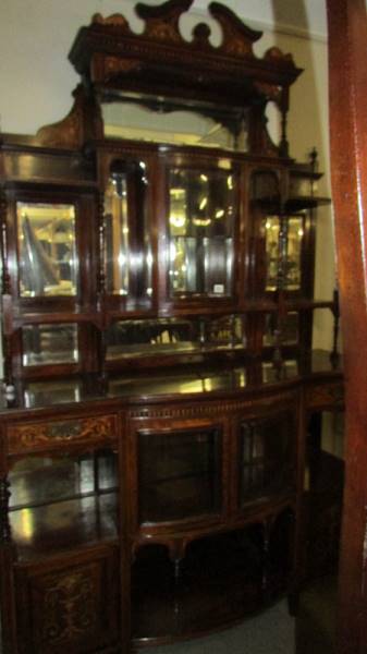 A superb Edwardian inlaid mahogany mirror back chiffioniere.