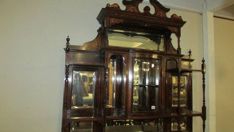 A superb Edwardian inlaid mahogany mirror back chiffioniere. - Image 5 of 8