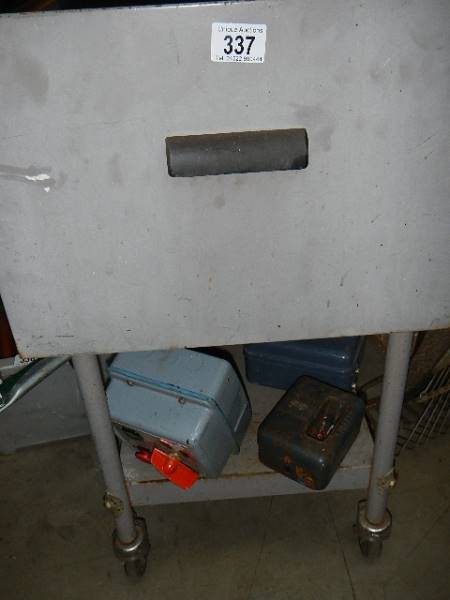 A box of wheels, electrical switches, motors etc. - Image 2 of 2