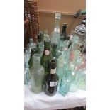 A large collection of clean collectable bottles