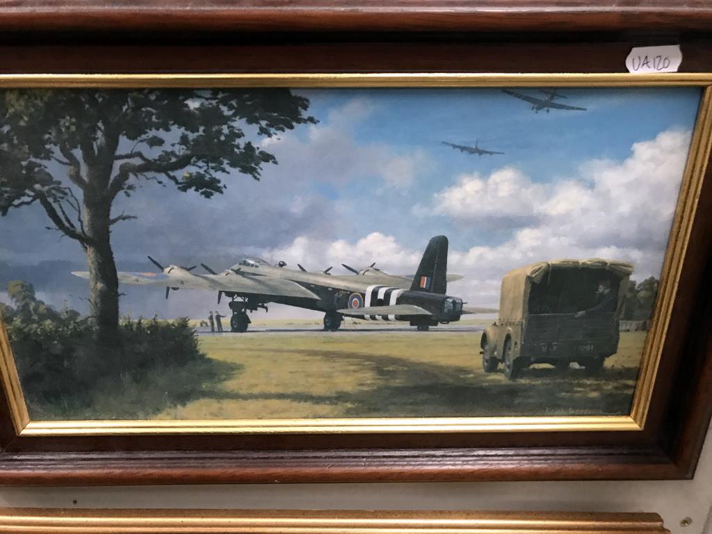 2 framed & glazed signed RAF prints, 'A Blenheim will fly again', - Image 8 of 15