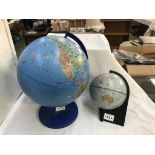 2 World globes