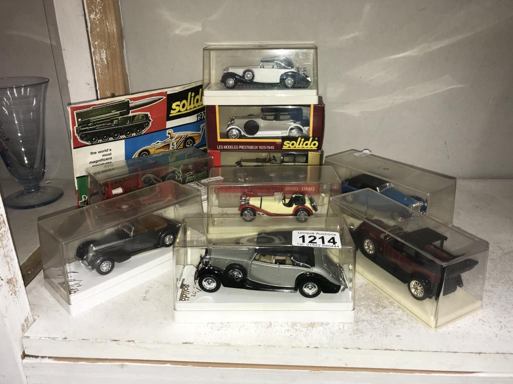 9 boxed Solido age d'or Die cast model vehicles