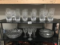 A good selection of drinking glasses & 2 bowls