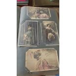 Two albums of vintage postcards (approximately 220).
