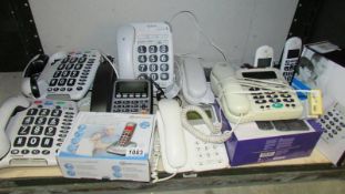 A quantity of telephones.