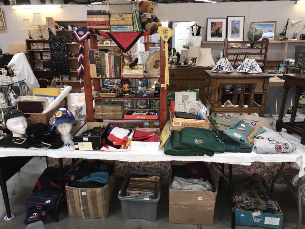 A very large collection of British Scouts ephemera including shirts, caps, neckerchiefs, badges,