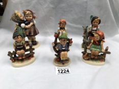 6 vintage Hummel & Goebel figurines