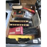 A quantity of Tri-Ang railway items including 61572 engine, some boxed track & wagons etc.